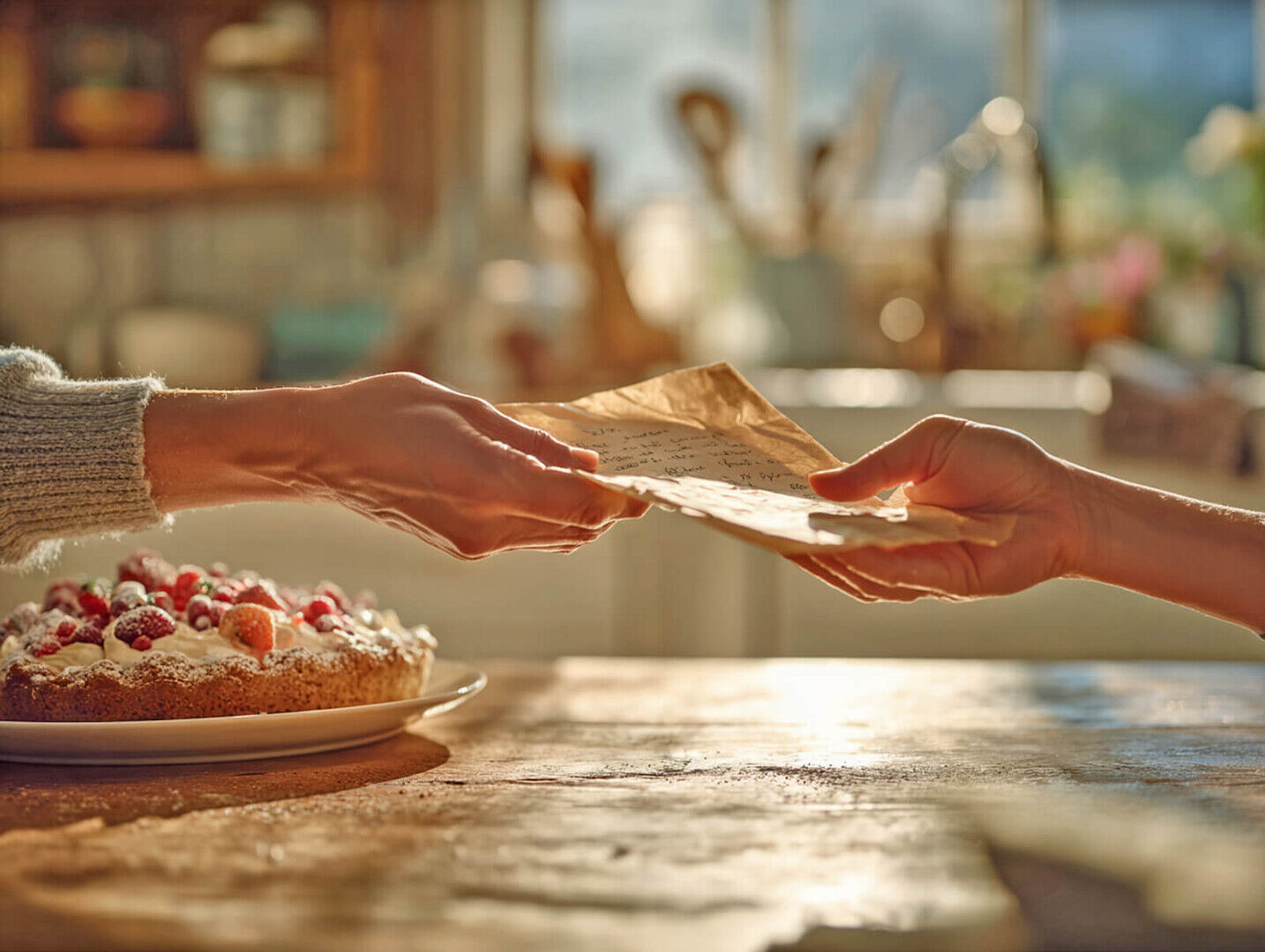 Gâteau sur une assiette